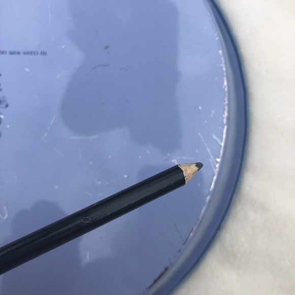 Daher Decorated Ware Round Metal Tray - Blue White Fruit Floral Made in England - Picture 11 of 12